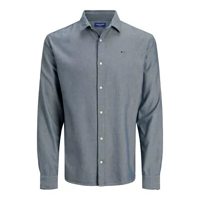 Jack & Jones Originals Break Dobby Weave Long Sleeve Casual Shirt RRP £40 • £15.99