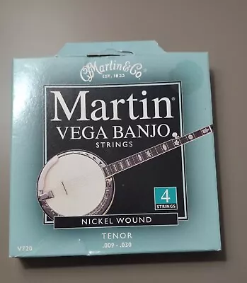 Martin & Co. Nickel Wound Vega Tenor Banjo Strings .009-.030 4 Strings V720. Cdc • $8