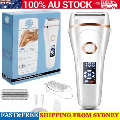 Electric Razor Shaver Women Hair Remover Wet Dry Painless Ladies Body Recharge • $30.89