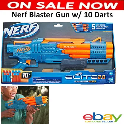 Kids Boys Nerf Blaster Gun W/ 10 Darts EVA Bullets Shooting Aiming Game Toys • $34.50