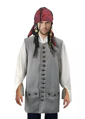 Exact Pirate VEST JACK SPARROW Halloween Fancy Costume • $55.90