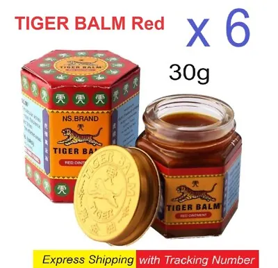 TIGER BALM Red Relief Aches Muscle Pain Sprains Relaxing Massage Aroma 6 X 30g • $79.99