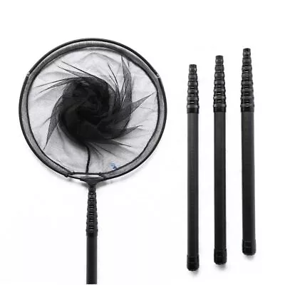 $22.34 • Buy Carbon Fishing Net Fish Landing Hand Net Collapsible Telescopic Pole Handle.