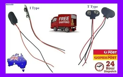 9v Battery Clip Snap Connector / Holder - I & T Types - 9 Volt FREE POSTAGE • $2.49
