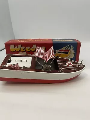 Vintage UNION Wooden Model Boat Battery Operated NOS • $275