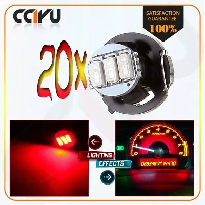 20 X Super Red T4/T4.2 Neo Wedge LED  Cluster Dash Indicator Climate Lights Lamp • $9.13