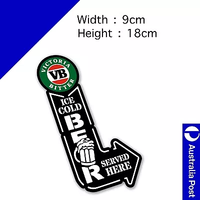 VB Ice Cold Beer Here Sign Fishing Victoria Bitter Off Road Hilux Stickers • $7.20