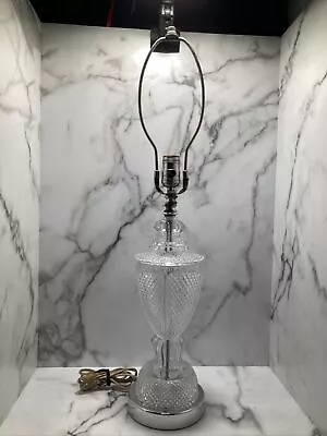 Vintage Crystal Cut Table Lamp*Flaw* Read • $90