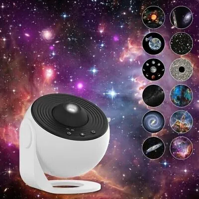 12in1 Planetarium Galaxy Starry Sky Projector Night Light Rotating LED Star Lamp • £23.99