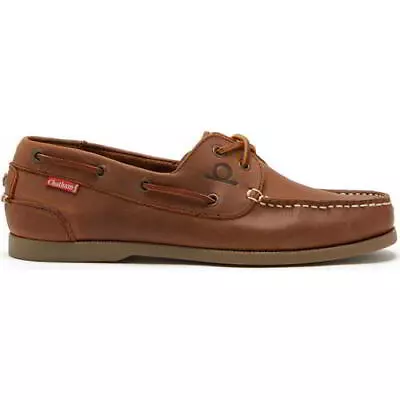 Chatham Galley II Mens Brown Tan Leather Sailing Boat Deck Shoes Size 8-11 • £59.99