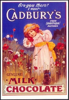 Modern Postcard: Cadbury's Chocolate (Girl & Wild Flowers). Mayfair Ref: CC529 • $6.89