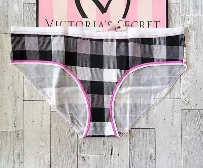 NWT Victoria's Secret White Black Plaid Thin Signature Hipster Panties • £23.04