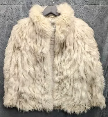 Vintage Saga Fox - White Fox Fur Coat Size Medium Women’s W/ Clasps Korean Made • $122.49