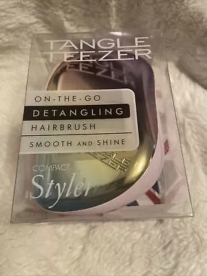 Tangle Teezer Compact Styler Detangling Hairbrush Pearlescent Matte Ombre Chrome • £12.50