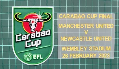 New Manchester United 2023 Carabao Cup Final Match Details Patch Badge Newcastle • $13.90