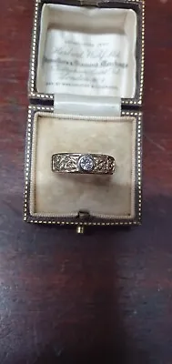 $515.77 • Buy Diamond Ring Yellow Gold Hallmarked Fabulous Solid Ring..not Scrap! 