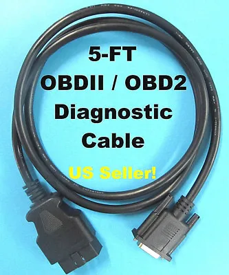 15 Pin Female To OBD2 Cable Compatible With Autel MaxiDiag Elite MD802 Scanner • $26.57