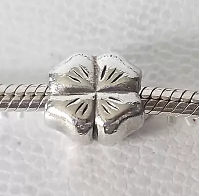 Genuine Stamped Pandora Charm - Silver Lucky 4 Four Leaf Clover 925 ALE  • £3.21