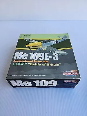 Dragon 50047 Me109E-3 1.Jg51 Heinz Bear Battle Of Britain Metal Finished Model 1 • $39.99