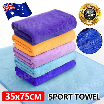 $6.45 • Buy Microfiber Towel Bath Beach Towel Gym Sport Footy Travel Swim Hand Quick Drying