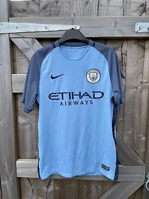 Manchester City 2016-17 Home Shirt Size UK Small S Nike VGC Official Man City • £26.99