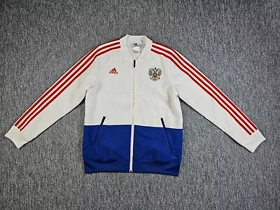 Adidas RUSSIA National Track Jacket Top Youth Boys Size 11-12y M Full Zip Soccer • $24.50