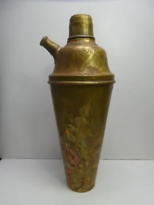Vintage Large Copper Jug Pot Cocktail Shaker Bar Ware Bottle • $156
