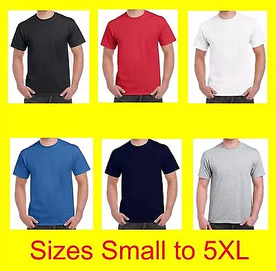 Gildan Big Mens Plain T-shirts Small To 5XL Plus Size To Suit 6XL 7XL 8XL 9XL • $12.90