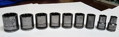 Vintage Craftsman Socket Set (9 Pc.  7/16  To 1-1/16  ) 1/2  Dr  ~ BE & Circle H • $30