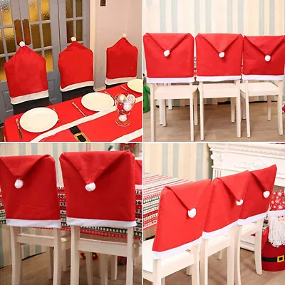 6pcs Xmas Cover Christmas Dining Chair Cover Hat Decoration Home Decor Party • $10.69