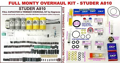 $717.61 • Buy STUDER A810 COMPREHENSIVE Electronic & Mechanical 'FULL MONTY' Overhaul Kit 