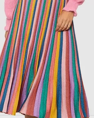 $166.25 • Buy Gorgeous GORMAN “Rainbow” Pleated Knit Skirt *  Size 12
