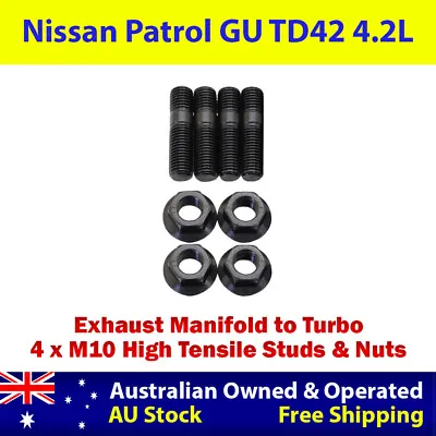 High Tensile Exhaust Manifold To Turbo Stud Kit For Nissan Patrol GU TD42 4.2L • $20