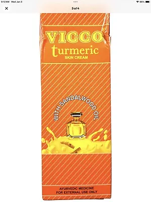 Vicco Turmeric Skin Cream With Sandalwood Oil 30g Pack Of 3 • $23.99