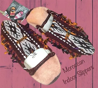 Moroccan Slippers Size Medium Handmade In Marrakech Unisex 🆕 • $50