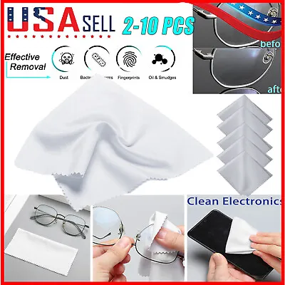 2-10 PCS Premium Microfiber Cloth Eyeglass Cleaning For Camera LCD TV Screen US • $5.22