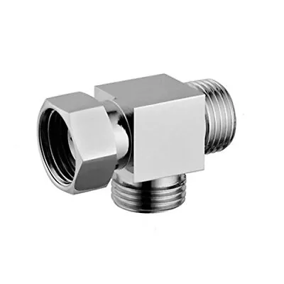 1/2  Brass Chrome 3 Way Diverter Hose Fitting Tee T Shape Adapter Connector... • $21.45