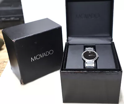 Movado Mens Watch Museum Stainless Steel Black • $130.50