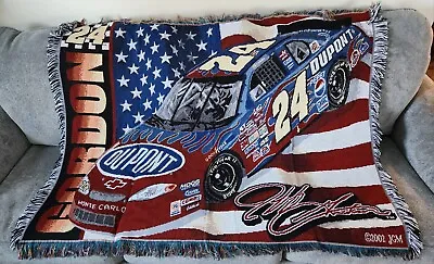 Jeff Gordon DuPont Tapestry NASCAR #24 Throw Blanket Northwest Co. 2002 • $29.99