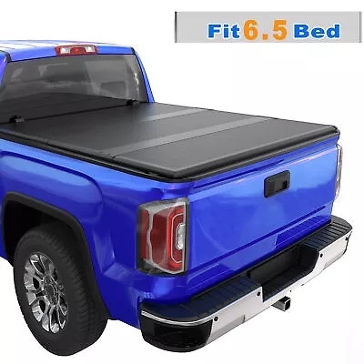 6.5ft 3-Fold Hard Solid Truck Bed Tonneau Cover Fiberglass For 2015-22 Ford F150 • $403.79