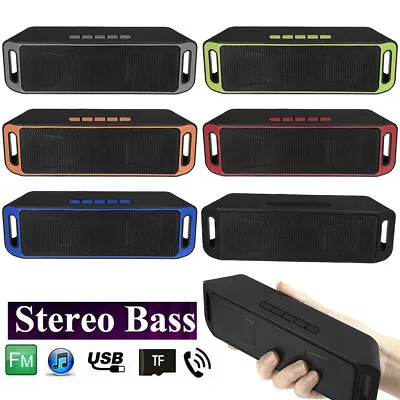 Portable Loud Bluetooth Wireless Speaker Outdoor Stereo Bass Audio Music Player • $11.95