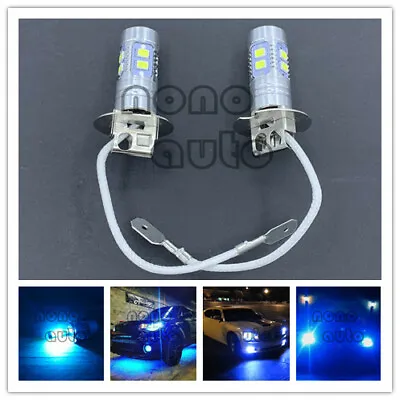 2PCS H3 8000k Ice Blue 100W LED Light Bulbs Kit Fog Driving Light SETS NEW • $15.99