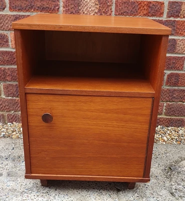 £30 • Buy Vintage Teak Mid Century Avalon Bedside Cabinet Cupboard Table