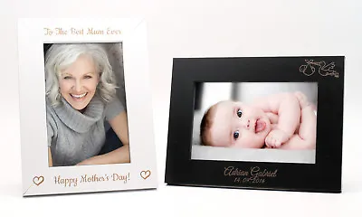 Personalised Custom Photo Picture Frame | Design A Truly Unique Gift | Engraved • £11.99