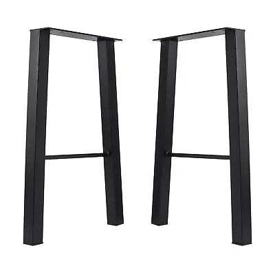 Set Of 2 Metal Table Legs Table Leg 26” Cast Iron Dining Desk Leg DIY Industrial • $44.64