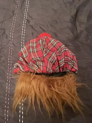Tam O'shanter With Hat Hair Scottish Tartan Fancy Dress Sideburns Scotland • £3
