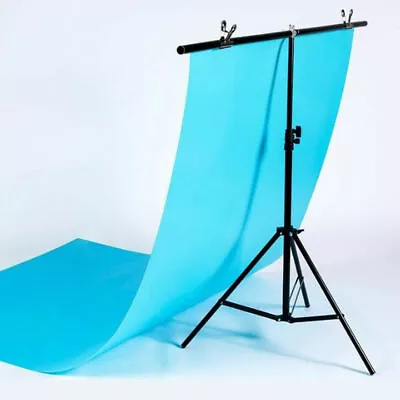 Photography Studio Adjustable Background Photo Backdrop Black Support Stand Kits • $27.58