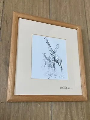 David Shepherd Signed And Framed Print - Giraffes • £32.50