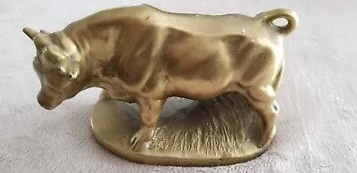 Vintage Brass Bull  BookendsPM Craftsman Wall Street Stock Broker Gift • $14.95