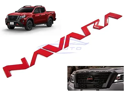 Red Front Grille Logo Badge Trim Fits Nissan Navara Pro-4X 2WD 4WD 2021 - 2025 • $61.59